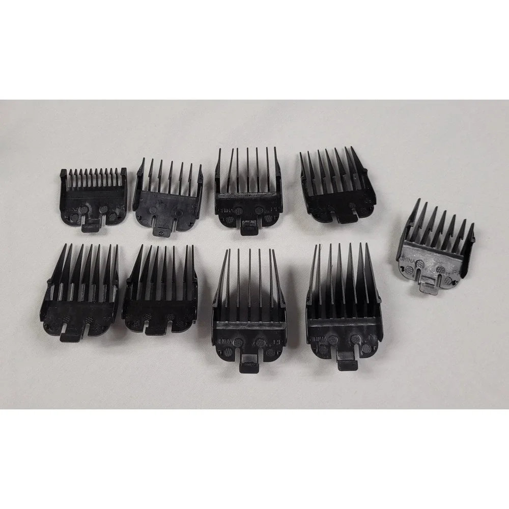 Wahl Replacement Hair Clipper Guards Lot of 9 #1, 1.5, 2, 3, 4, 5, 6, 8, R. Ear